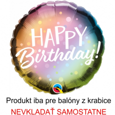 Balón Happy Birthday / Bday Metallic Ombre & Dots