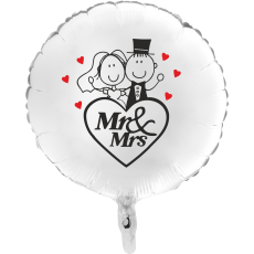 Balón Svadobný Mr & Mrs 1 biely