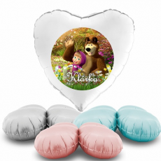 Balón Máša a medveď s menom