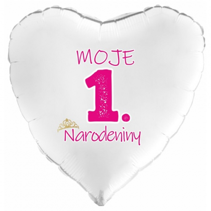 Balón Moje 1. narodeniny dievča