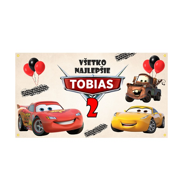 Narodeninový banner Cars 