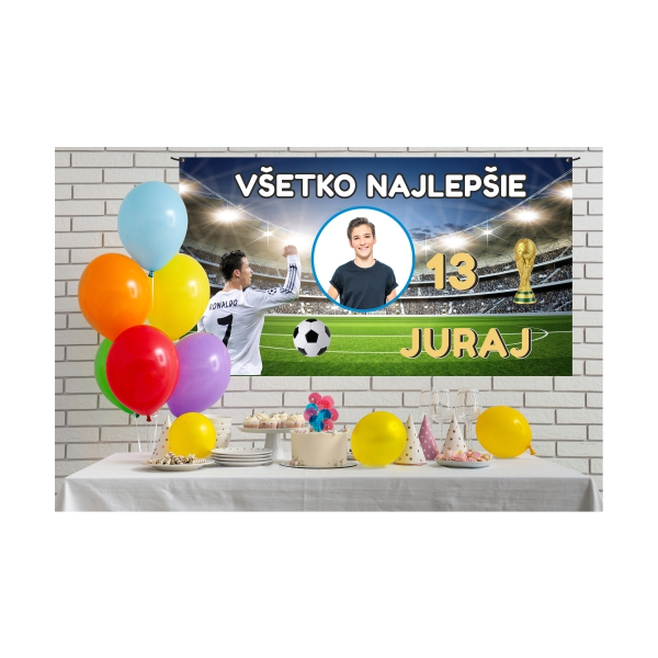Narodeninový banner Ronaldo 110x60 cm