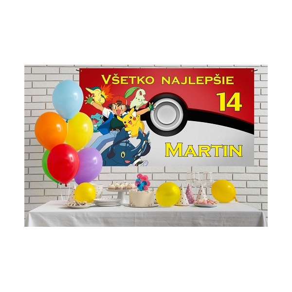 Narodeninový banner Pokémon