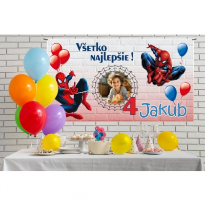 Narodeninový banner Spiderman 110x60 cm 