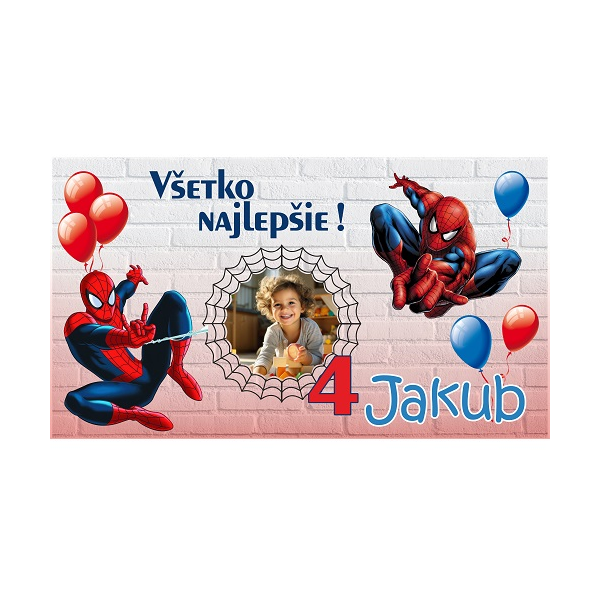 Narodeninový banner Spiderman 