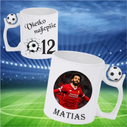 Šálka Futbal Salah s menom