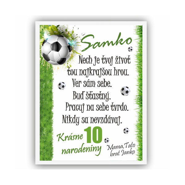 Tabuľka pre Futbalistu