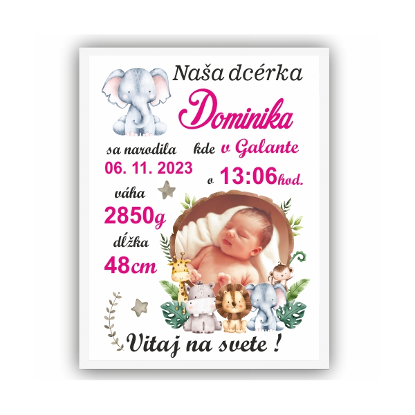 Tabuľka k narodeniu dieťaťa