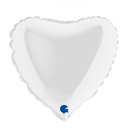 Balón 9´´ Srdce biele