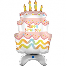 Balón stojaci Torta Happy Birthday
