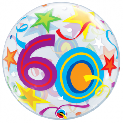 Balón 60. narodeniny bubbles
