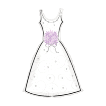 Balón Svadobné šaty s kyticou