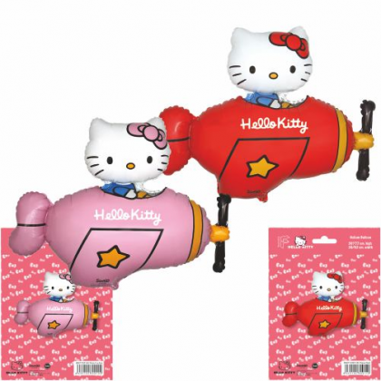 Balón Hello Kitty v lietadle