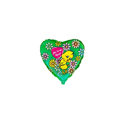 Balón Kačiatko zelené - kvety