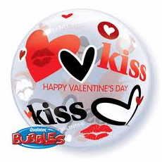 Balón Valentine´s Kisses & Hearts QB