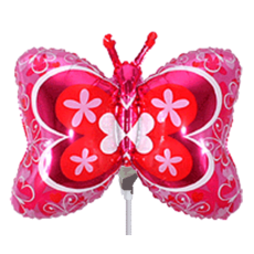 Balónik Motýľ ružový