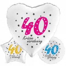 Balón Krásne narodeniny 40
