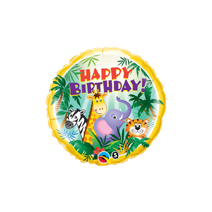Balón Zvieratká / BDay Jungle Friends