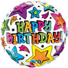 Balón Happy Birthday / BDay Multiple Stars