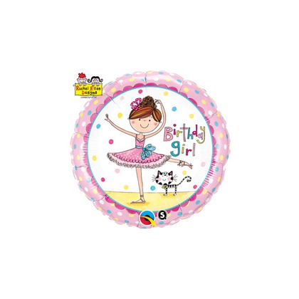 Balón Baletka Happy Birthday / BDay RE Girl Ballerina