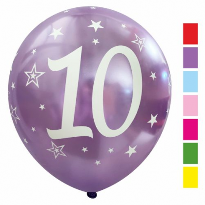 Balón číslo 10 mix metalických