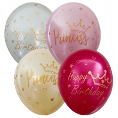 Balón Happy Bday Princess metalický