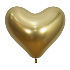 Balón srdce Zlatý reflex 14´´- 35cm