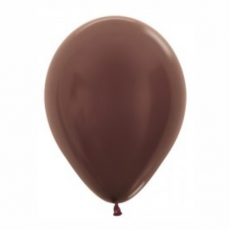 Balón metalický hnedý Čokoláda 576 R12 - 30cm