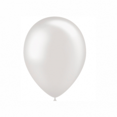 Balón metalický biela perla 32cm