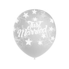 Balón Just Married priehľadný