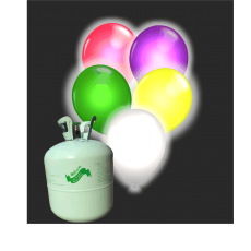 Hélium B50 + 30 ks balónov s LED farebným svetlom