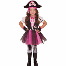 Detský kostým Pirátka ružová