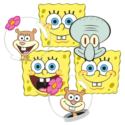 Papierové masky Spongebob 6 ks