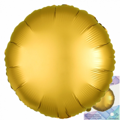 Balón Kruh zlatý chrómový