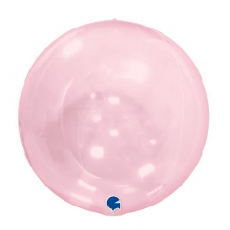 Priehľadný balón ružový bublina 38 cm