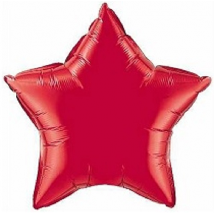 Balón hviezda červená matná 45 cm