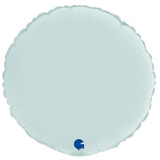 Balón kruh Pastelová Modrá Satin 45 cm