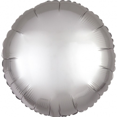Balón Kruh strieborný saténový 45 cm