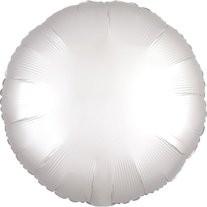 Balón Kruh biely saténový 45 cm