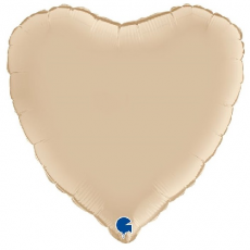 Balón Srdce Krémové Satin 45 cm