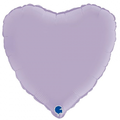 Balón Srdce bledo Fialové Satin 45 cm