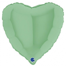 Balón srdce Zelené matte 45 cm