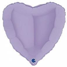 Balón srdce Bledo Fialové matte 45 cm