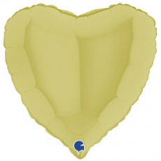 Balón srdce Žlté matte 45 cm