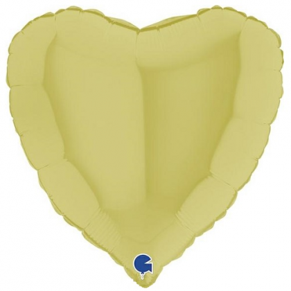 Balón srdce Žlté matte 45 cm