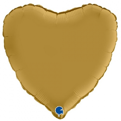 Balón Srdce Zlaté Satin 45 cm