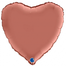 Balón Srdce Rose Gold Satin 45 cm