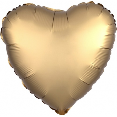 Balón Srdce zlaté saténové 45 cm