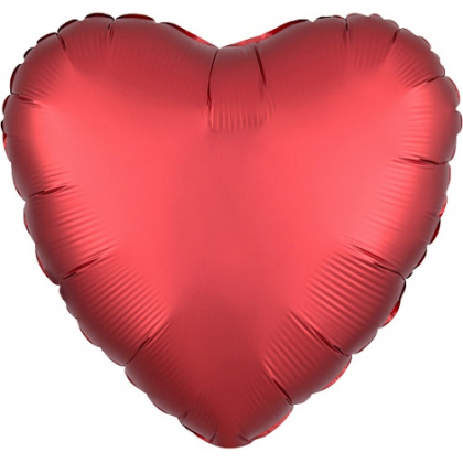 Balón Srdce červené saténové 45 cm