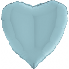 Balón srdce 45 cm Modrá Pastel